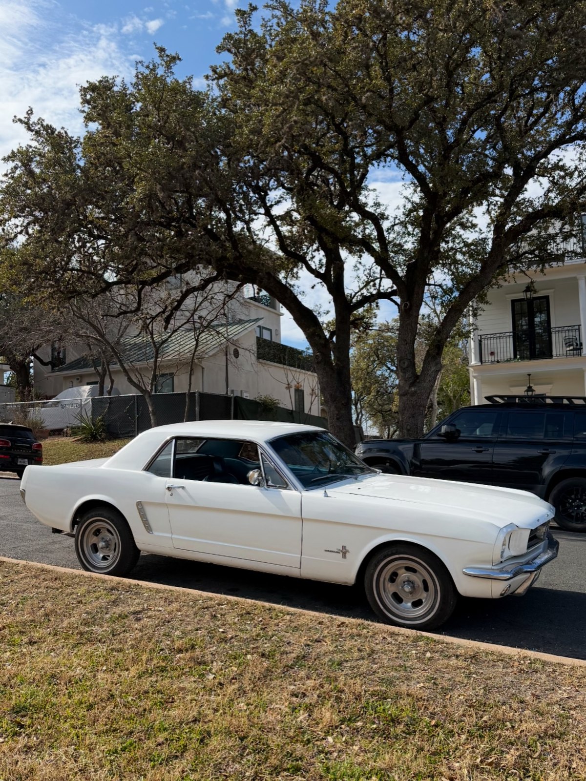 White 1965 Ford Mustang